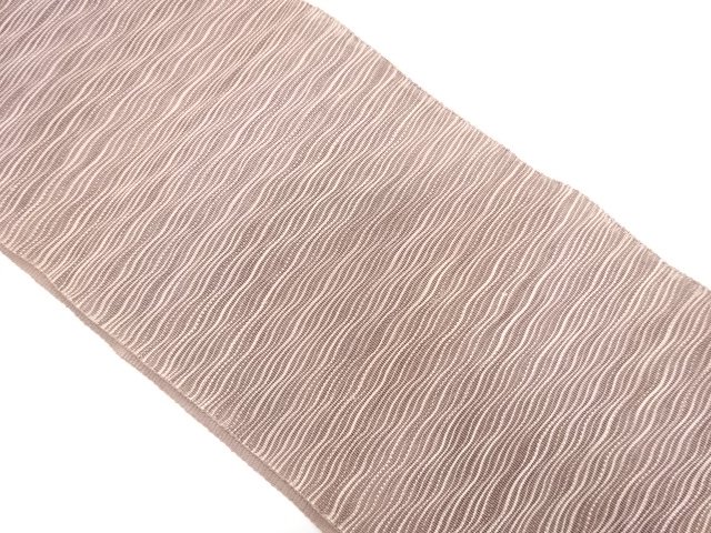 JAPANESE KIMONO / NAGOYA OBI FOR SUMMER / WOVEN WAVY STRIPE 